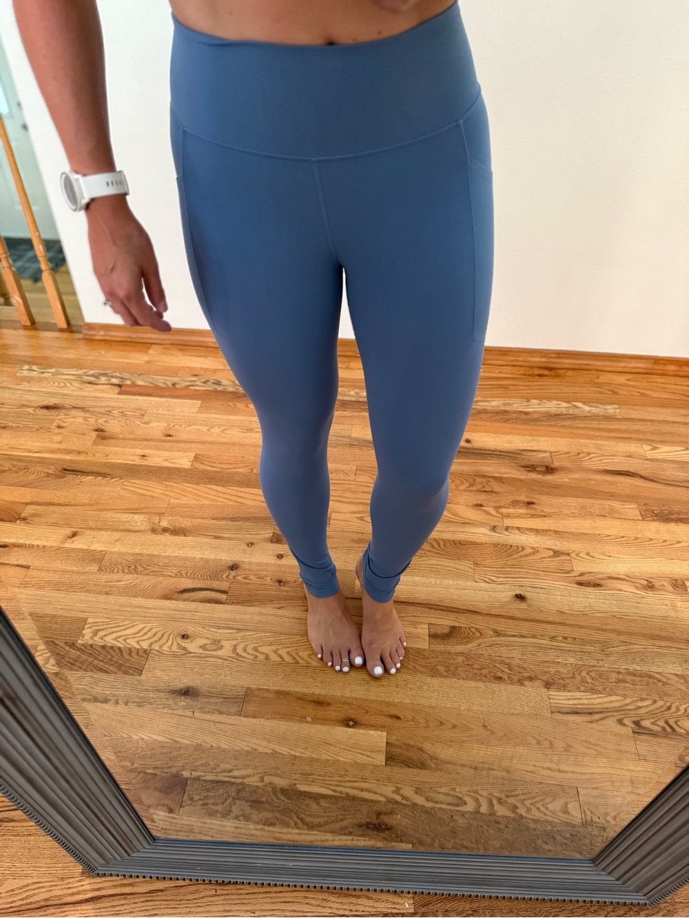Athleta Sky Blue High-Rise 7/8 Leggings - Picture 3 of 7